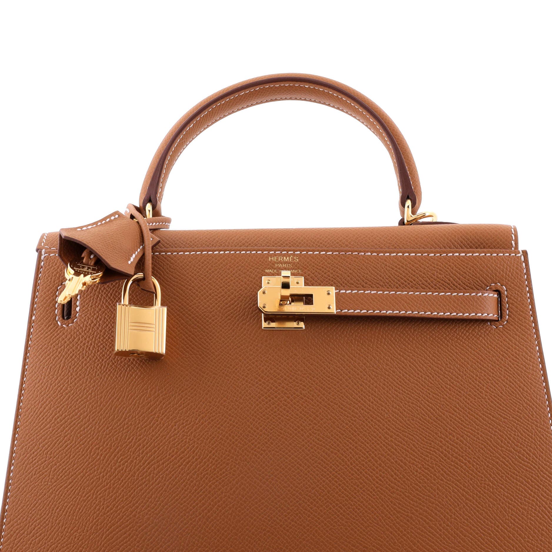 Kelly Handbag Brown Epsom with Gold Hardware 25, Alternate, color, Metallic Gold