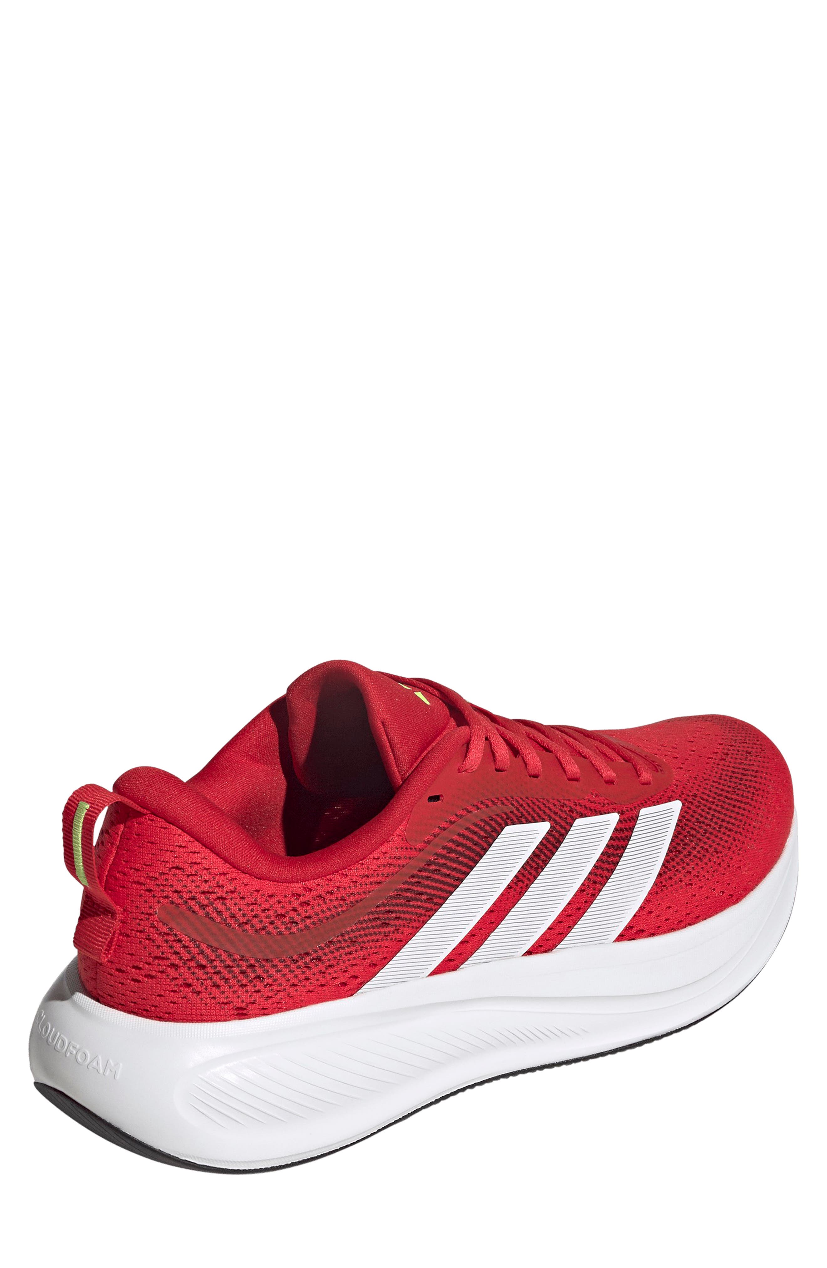 adidas Response Pace Running Sneaker, Alternate, color, Scarlet/ Lucid Lemon/ Maroon