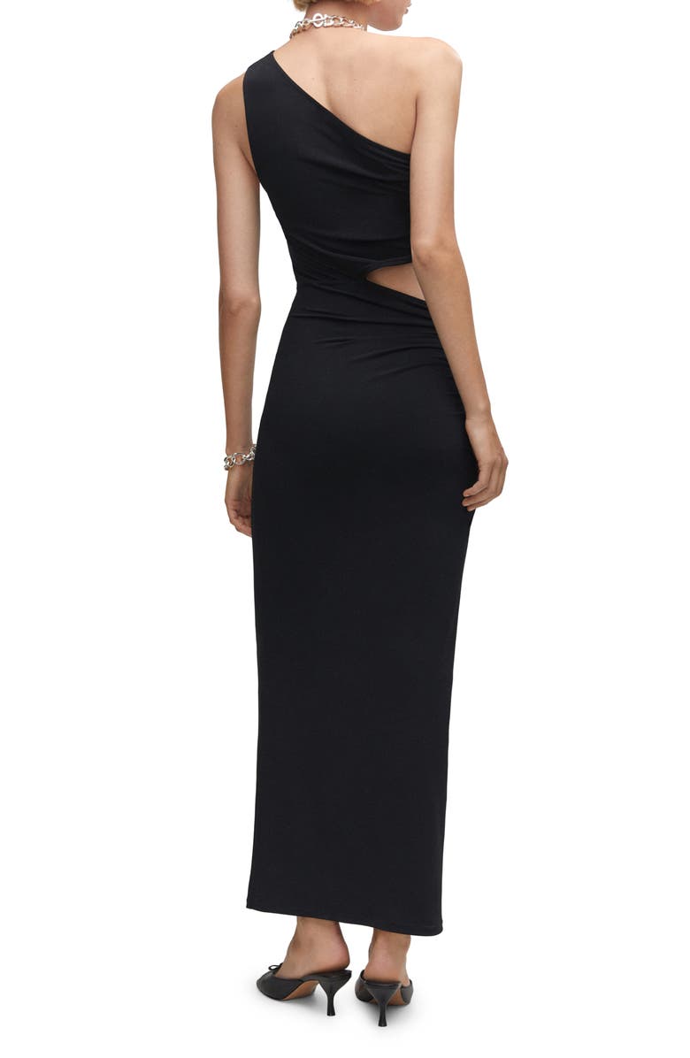 MANGO Asymmetric Cutout One-Shoulder Jersey Gown, Alternate, color, 