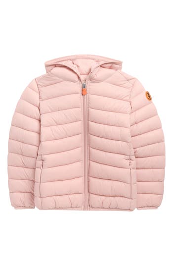 Save The Duck Kids' Lily Hooded Puffer Jacket In Pink