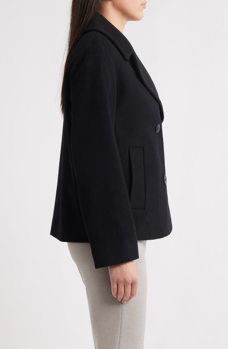 Fleurette Jane Wool Peacoat, Alternate, color, Black