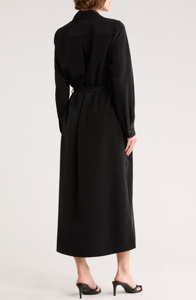 NORDSTROM RACK Tie Waist Shirtdress, Alternate, color, Black