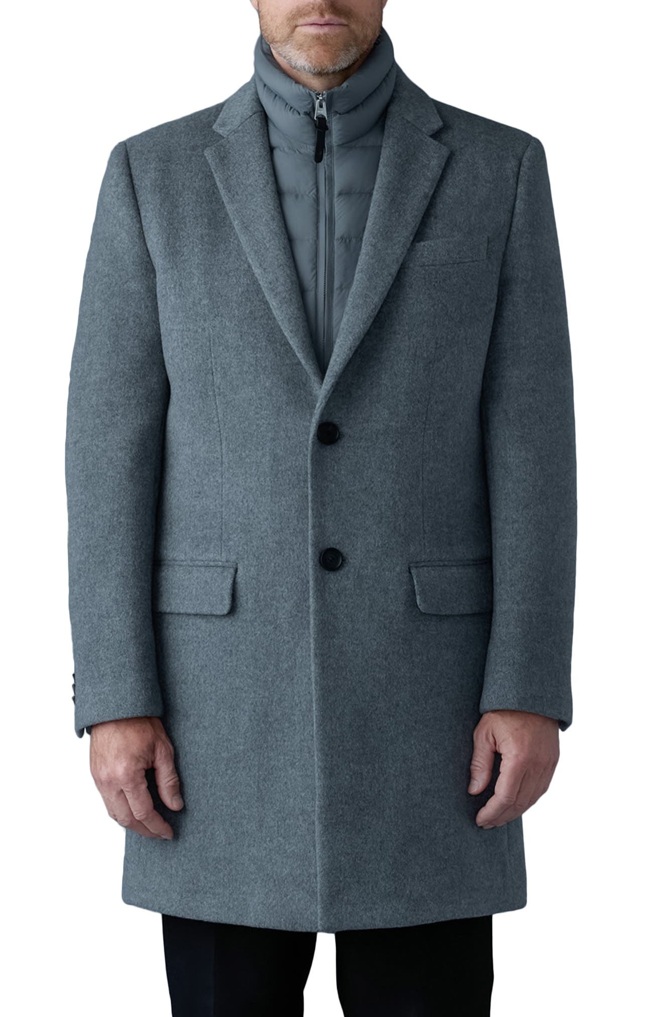 Skai-SLB Virgin Wool Coat with Removable Down Bib - image 3