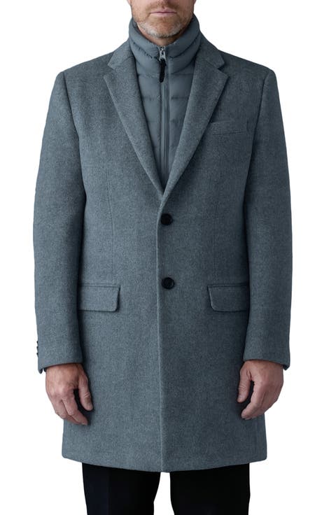 Skai-SLB Virgin Wool Coat with Removable Down Bib