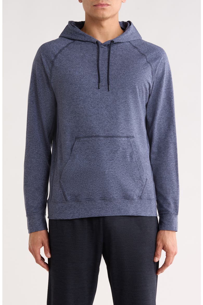 Recovery Brushed Jersey Hoodie, Main, color, HEATHER NAVY