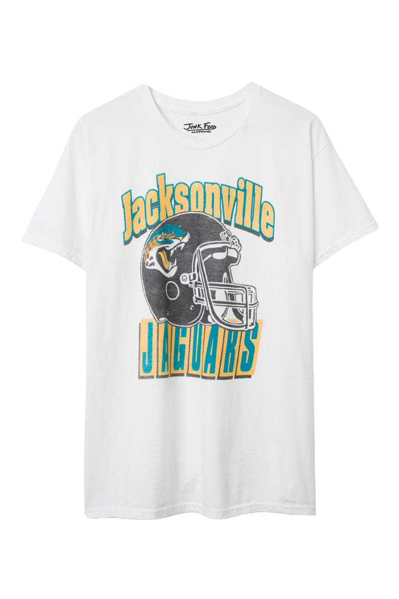 Jacksonville Jaguars Throwback Helmet Cotton Graphic T-Shirt, Main, color, WHITE