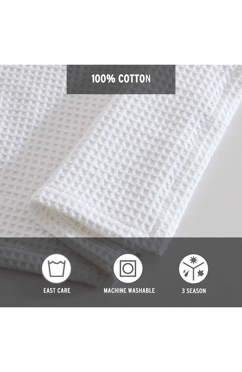 Eddie Bauer Premium Cotton Waffle Throw Blanket, Alternate, color, White