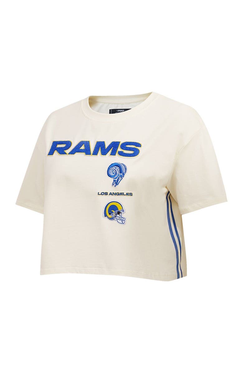 PRO STANDARD Women's Pro Standard Cream Los Angeles Rams Retro Classic Boxy Cropped T-Shirt, Alternate, color,