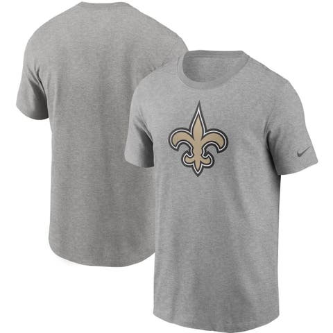 Men's Nike Heathered Gray New Orleans Saints Primary Logo T-Shirt