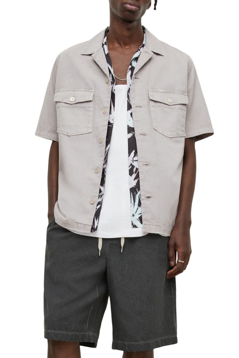 Spotter Short Sleeve Shirt, Main, color, VINTAGE WHITE
