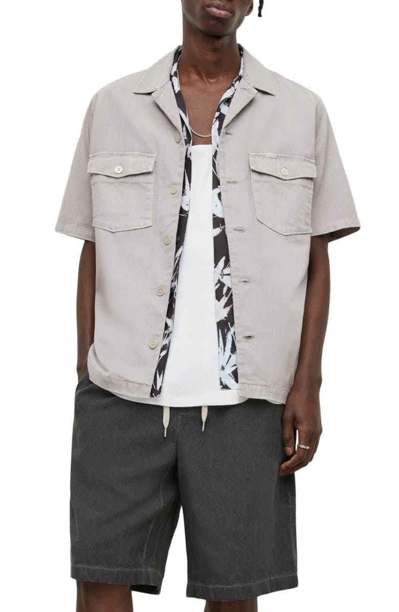 AllSaints Spotter Short Sleeve Shirt, Main, color,