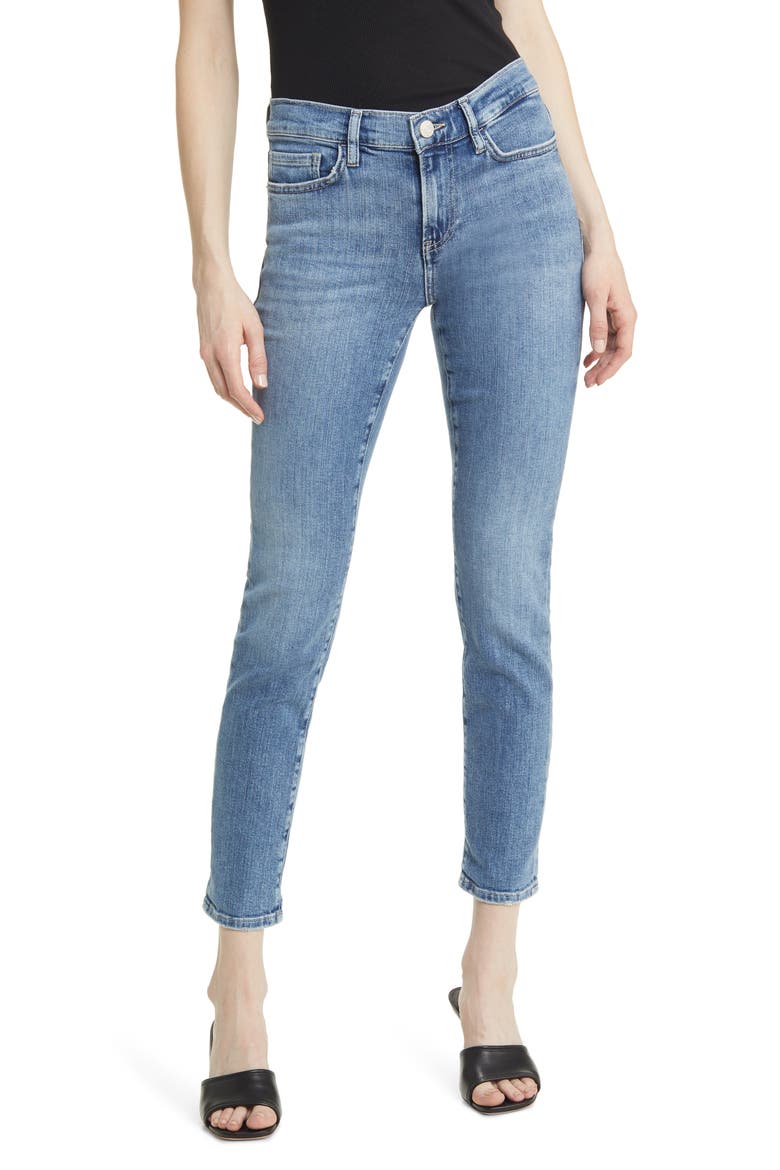 Le Garcon Ankle Slim Boyfriend Jeans, Main, color, DAPHNE BLUE