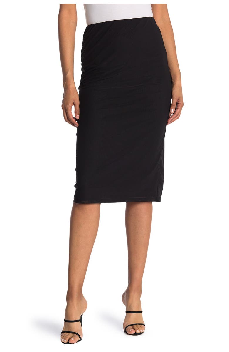 AFRM LOS ANGELES Lynch Mesh Midi Skirt, Main, color, Noir