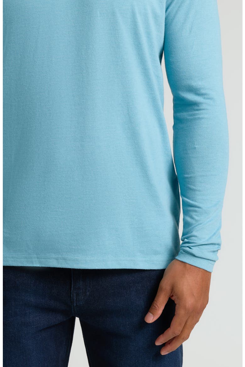 Classic Long Sleeve Crewneck T-Shirt, Alternate, color, HEATHER VOYAGER