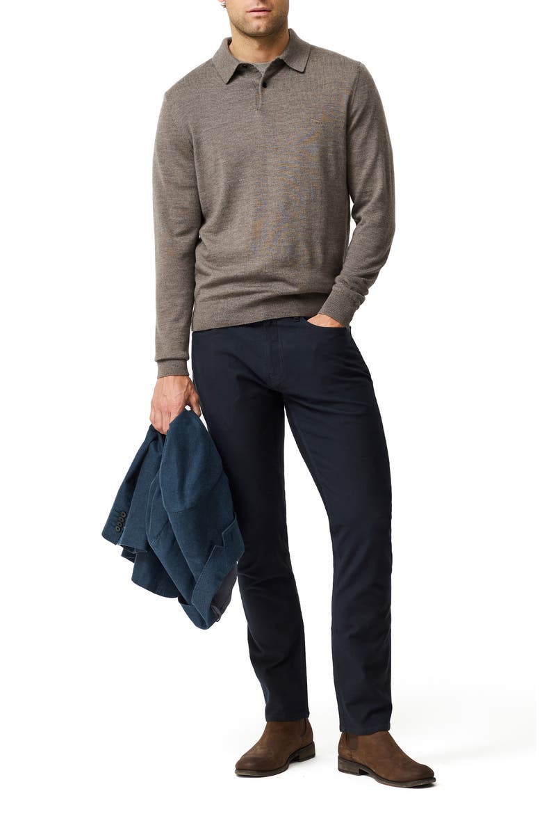Way Spur Extrafine Merino Wool Polo Sweater, Alternate, color, SABLE