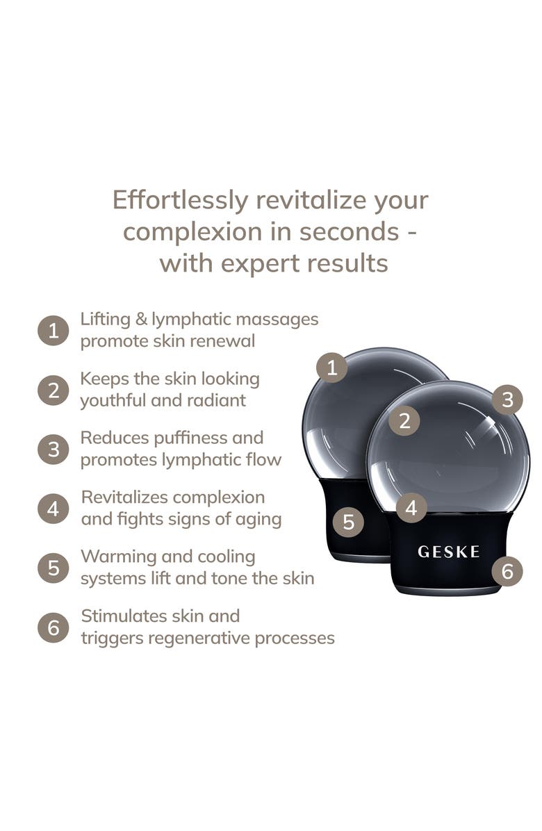 GESKE SmartAppGuided Cool & Warm Face & Body Massager | 7 in 1, Alternate, color, Black