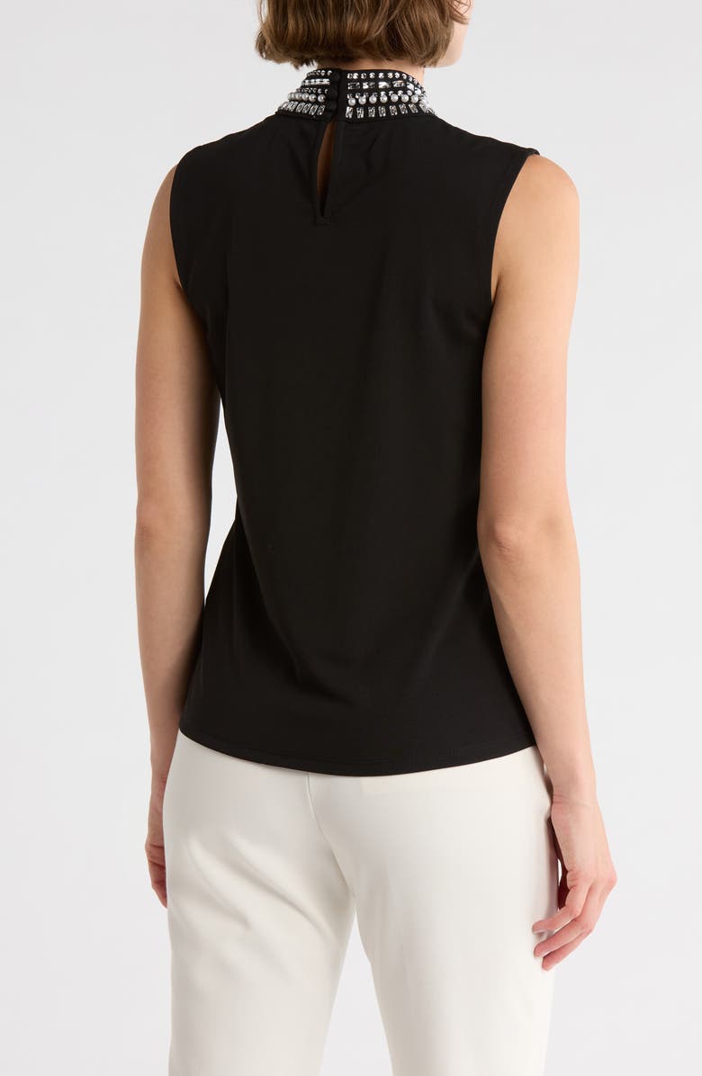 JASON WU Embellished Mock Neck Knit Top, Alternate, color, Black