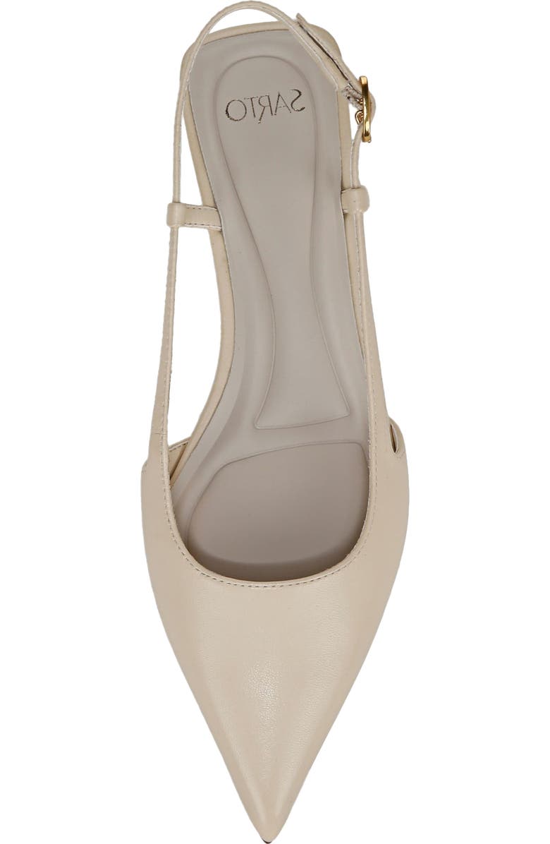 SARTO by Franco Sarto Pheby Slingback Pointed Toe Flat, Alternate, color, Ivory White