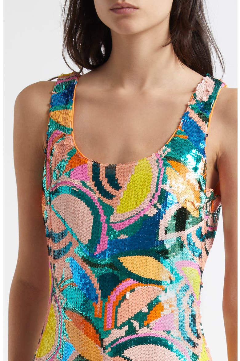 Miller Tropical Sequin Minidress, Alternate, color, ROYALE BLUE SEQUIN