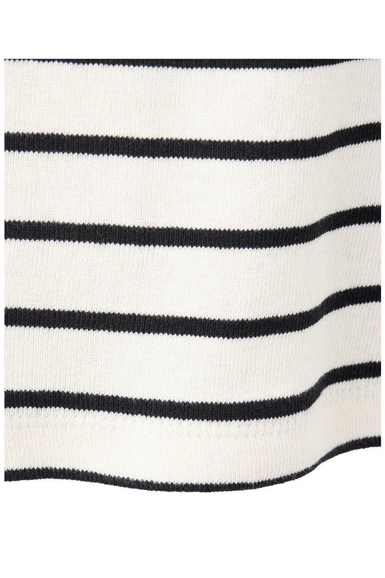 Cotton T-Shirt with Contrast Trim, Alternate, color, WHITE/ BLACK