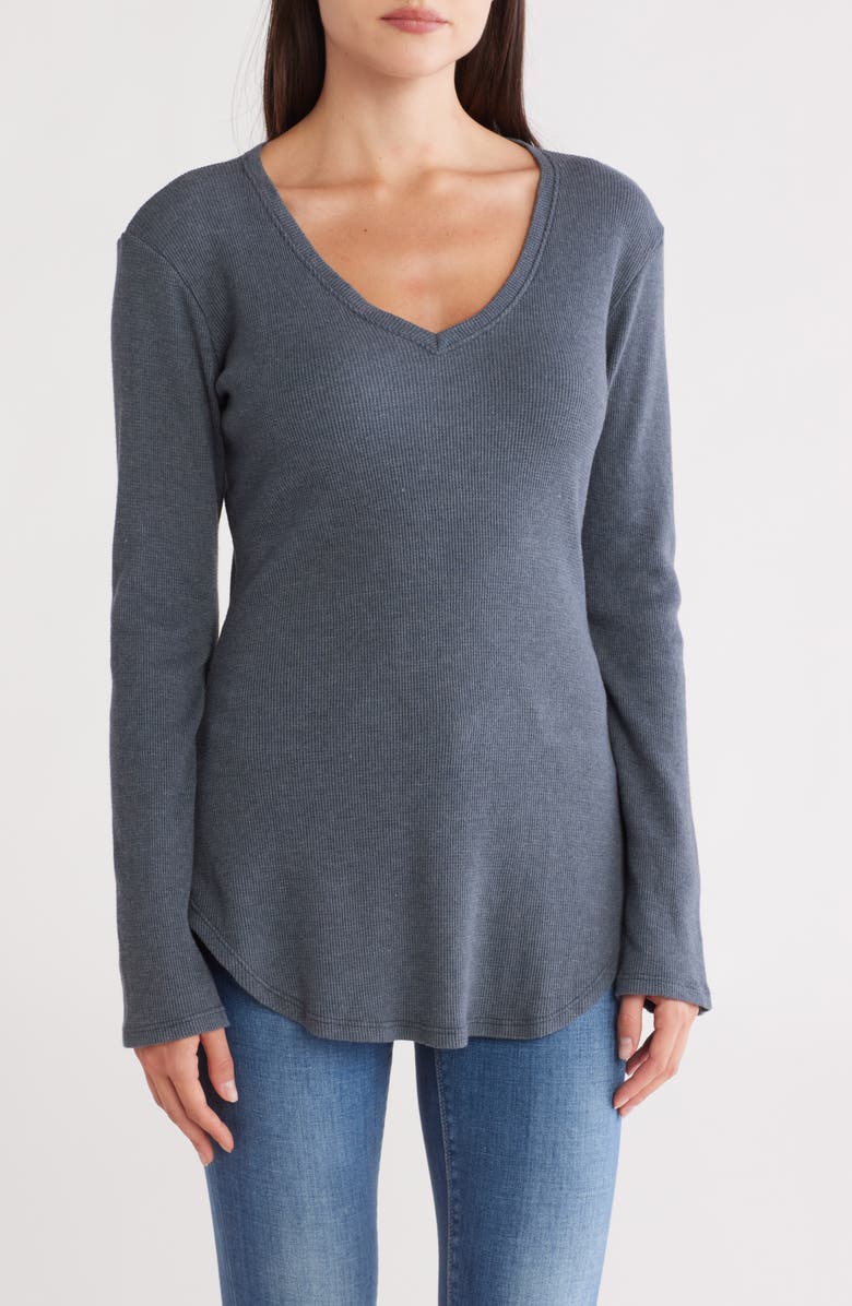 GO COUTURE Basic Stretch Modal T-Shirt, Main, color, Slate