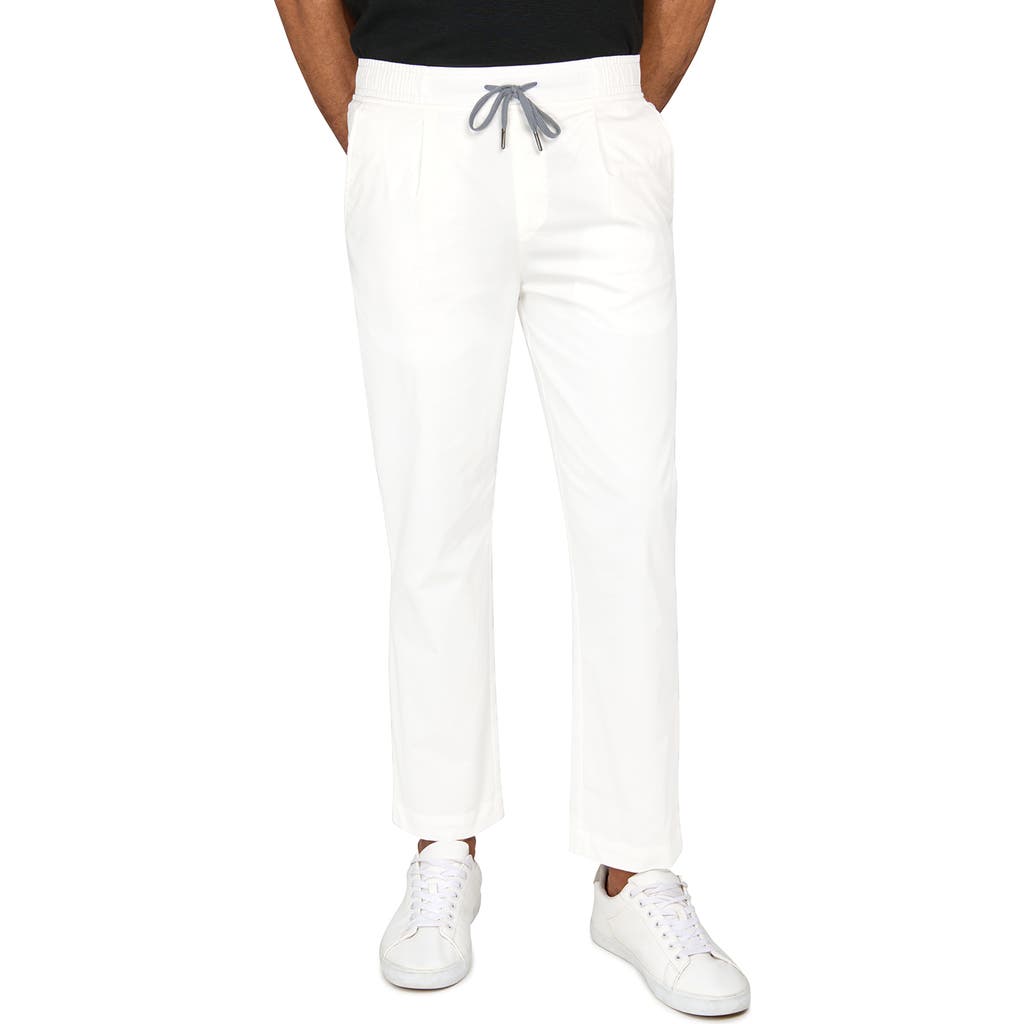 Brooklyn Brigade Solid Drawstring Pants In White