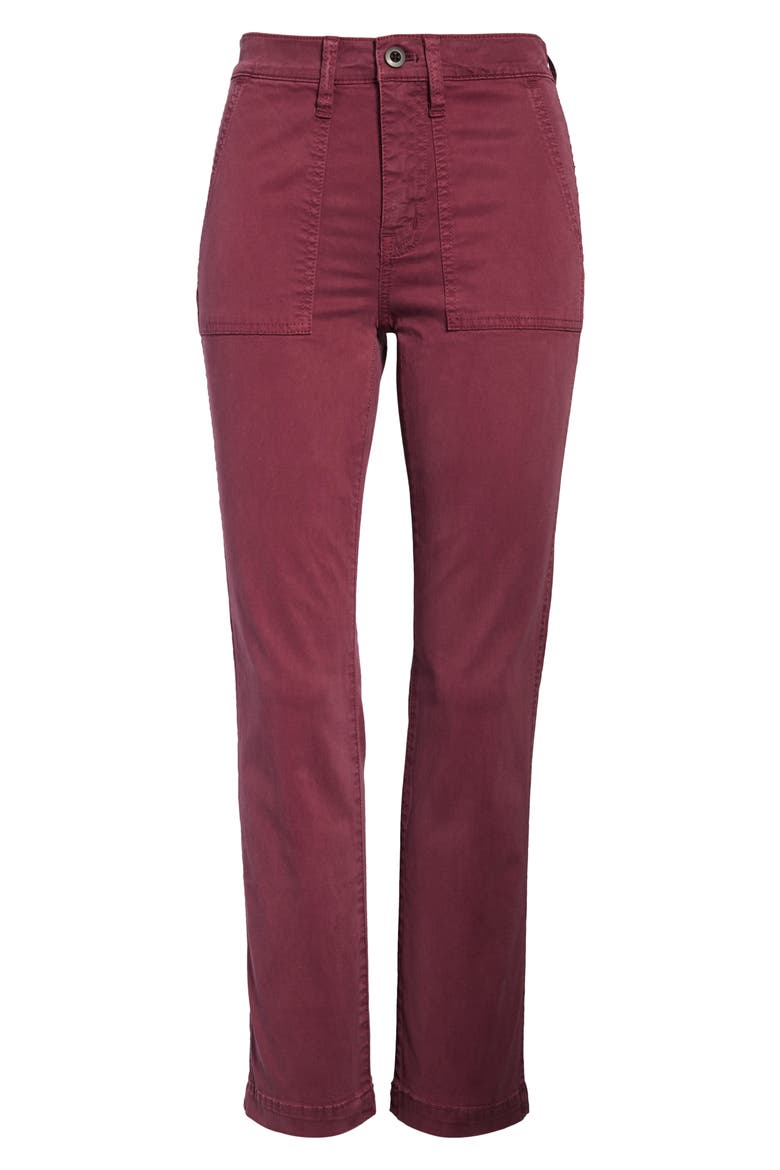 Stovepipe Fatigue Pants, Alternate, color, DUSTY BURGUNDY