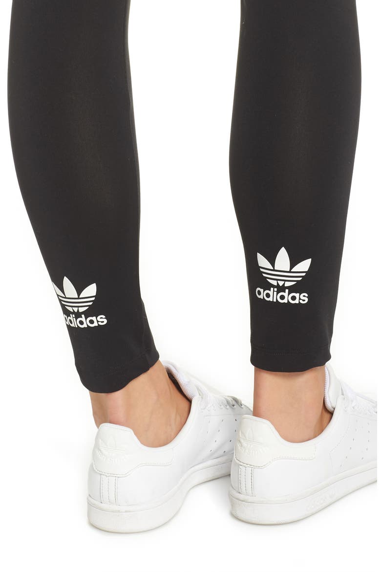 Trefoil Tights, Alternate, color, BLACK