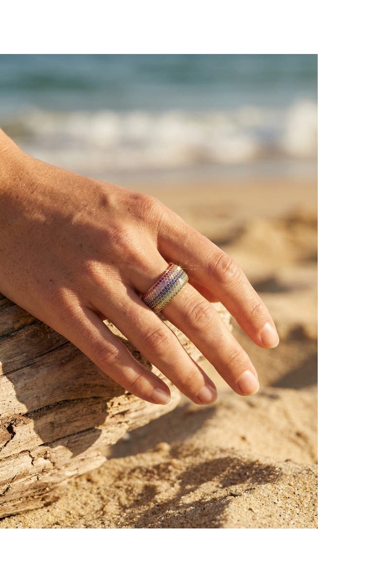 NATIVE GEM Billionaire Ring, Alternate, color, Rainbow Blossom