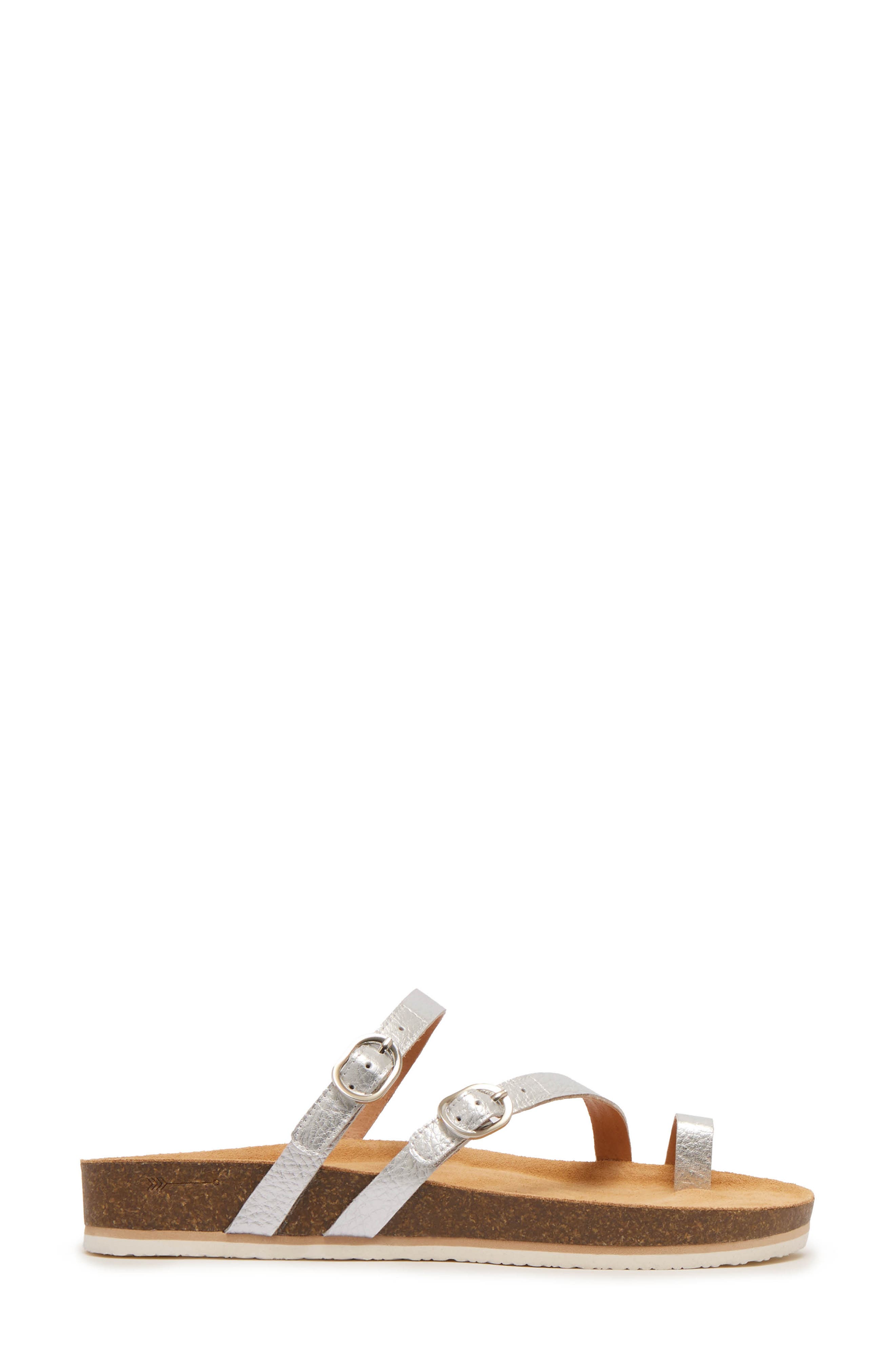 FRANKIE4 Blake Slide Sandal, Alternate, color, Silver Tumbled