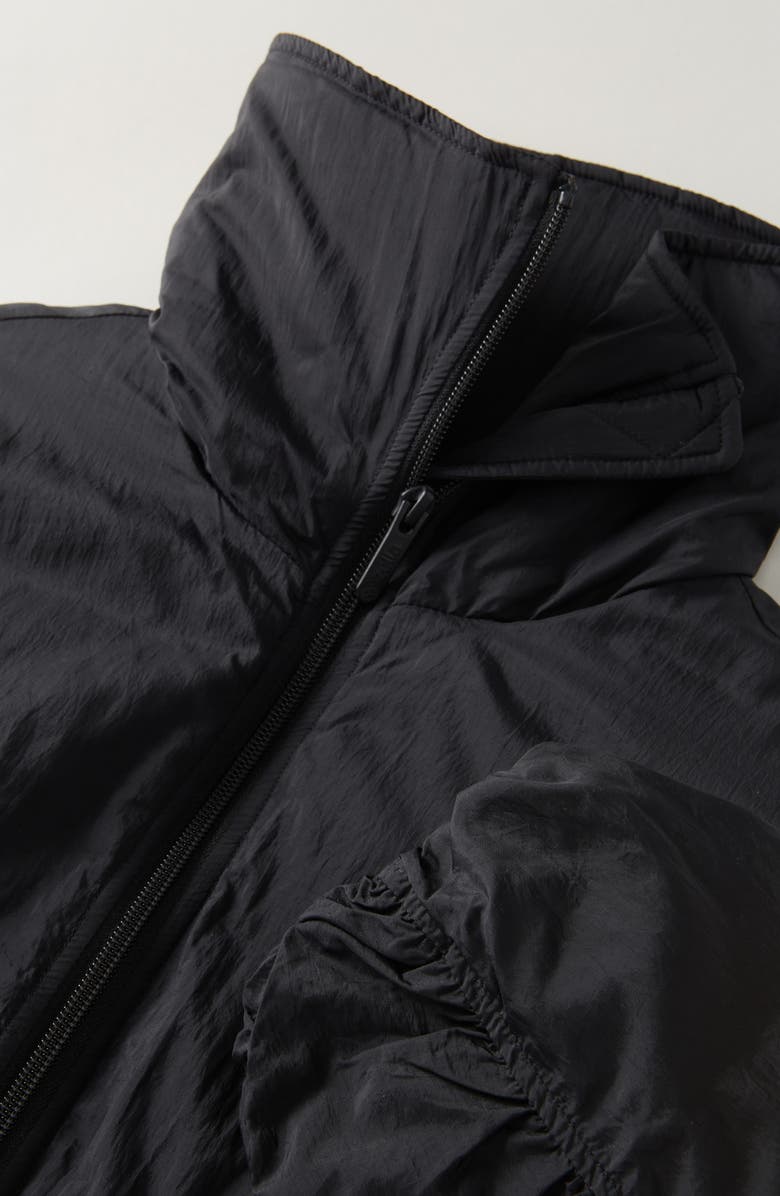 Zella Girl Kids' Ruched Crop Jacket, Alternate, color, Black