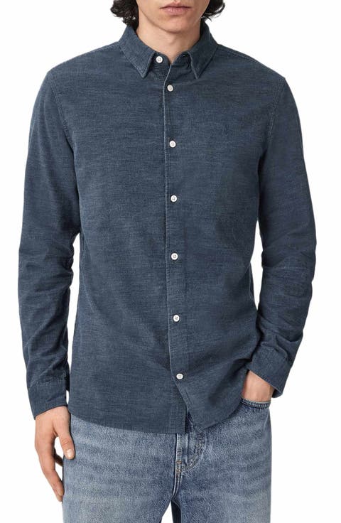 Lorella Rib Cotton Button-Up Shirt