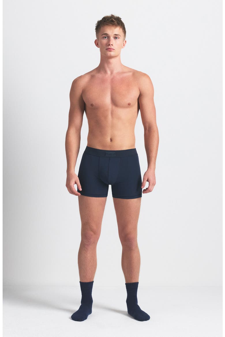 3-Pack 3-Inch Cotton & Modal Blend Boxer Briefs, Alternate, color, BLUE BLACK MULTI