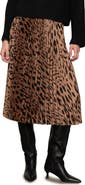 Sanctuary Nostalgia Abstract Leopard Print Pleated Skirt