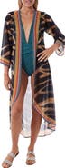 RANEES Stripe Chiffon Cover-Up Duster