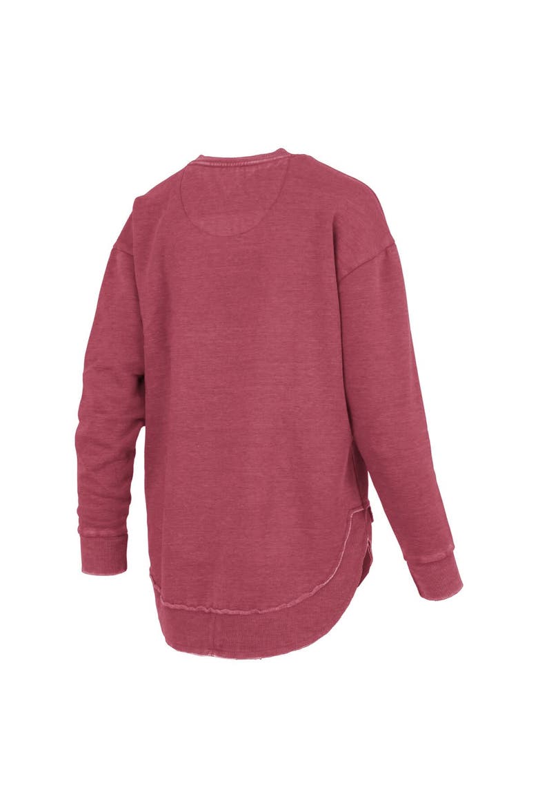 Women's Pressbox Crimson Alabama Crimson Tide Westin Poncho V-Neck Pullover Sweatshirt, Alternate, color, Crimson