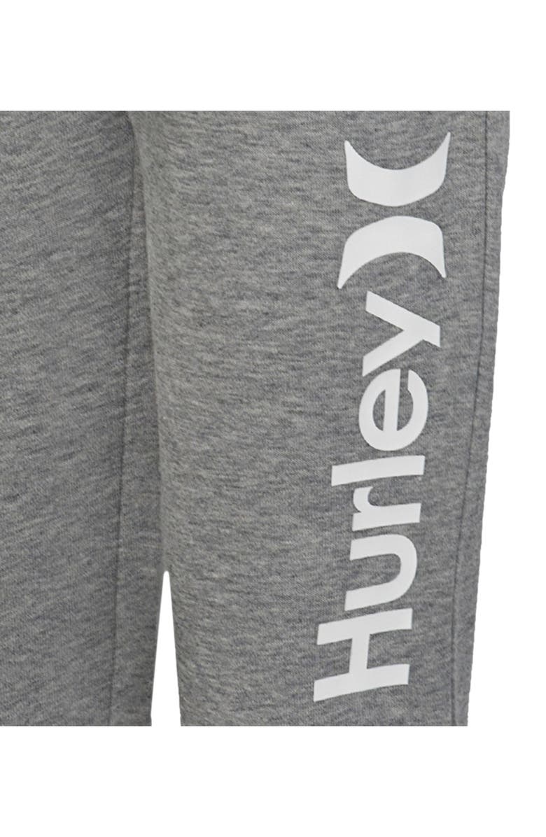 Hurley Kids' Fleece Joggers, Alternate, color, White Dark Grey Heather