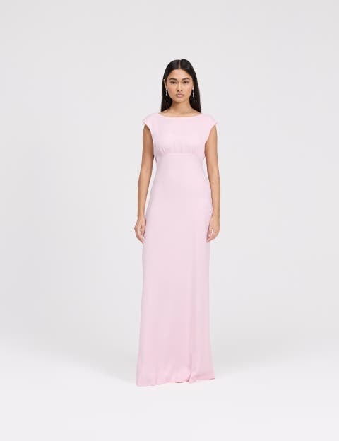 Octavia Cowl Back Satin Maxi Dress