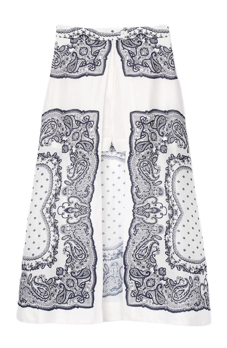 SANDRO Bandana-motif skirt shorts, Alternate, color, 