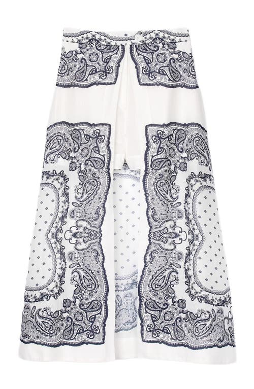 Sandro Printed Skirt-overlay Shorts In Multi