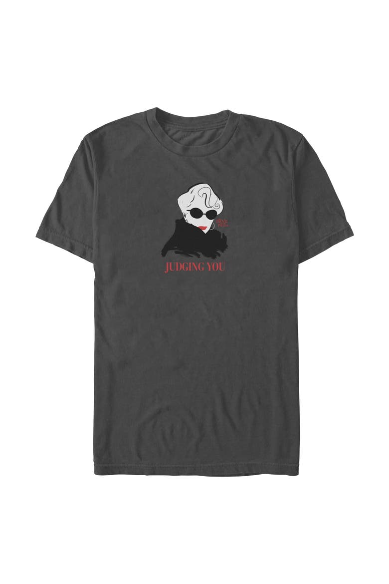 Men's The Devil Wears Prada Miranda Priestly Judging You Red Logo  Graphic T-Shirt, Main, color, Charcoal