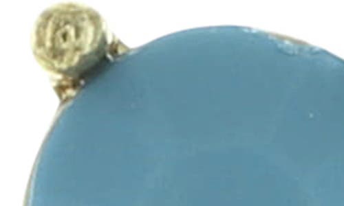 Olivia Welles Gold Plated Glamour Crystal Stud Earrings In Gold/blue