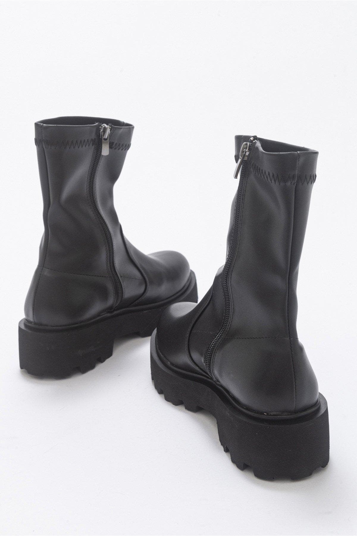 Prologue Shoes Rush Bootie, Alternate, color, Black Faux Leather