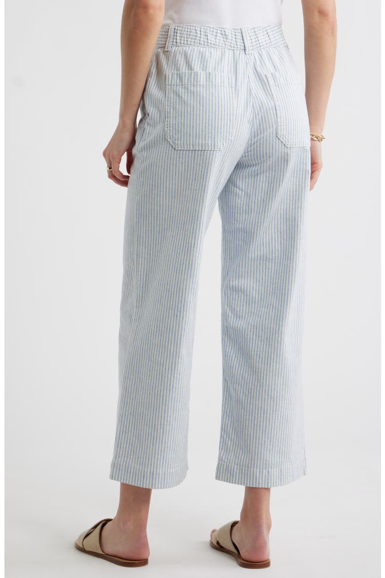 Easy Straight Leg Pants, Alternate, color, IVORY- BLUE JANE STRIPE