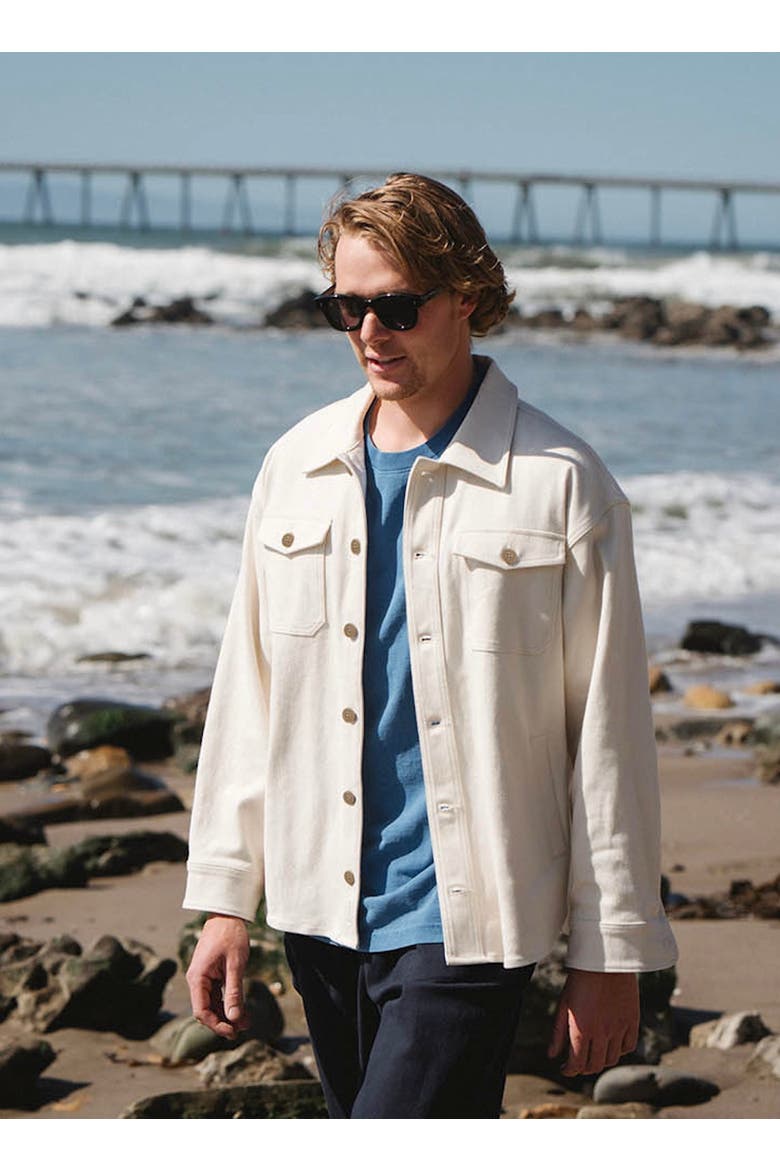 Gender Inclusive Bucky Split Hem Shirt Jacket, Alternate, color, beige