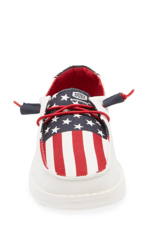 Hey Dude Wendy Americana Boat Shoe In Americana