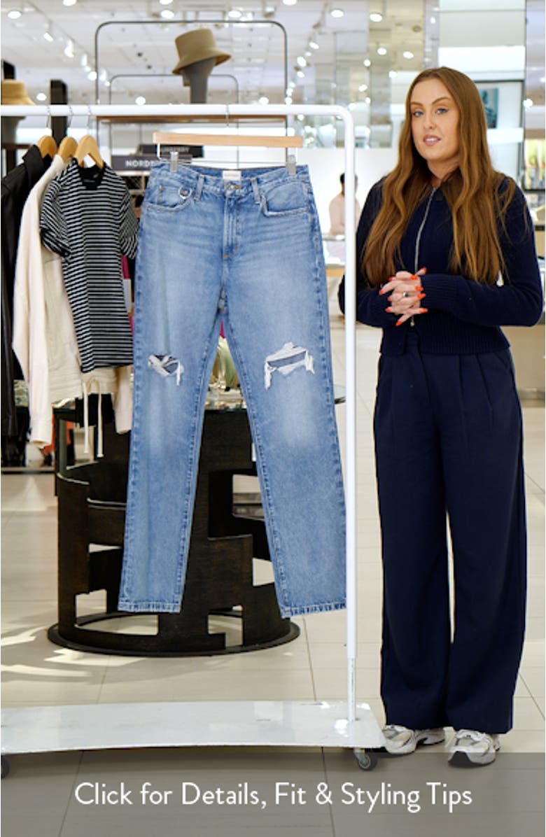 The Mikaela Ripped Low Rise Straight Leg Jeans, sales video thumbnail