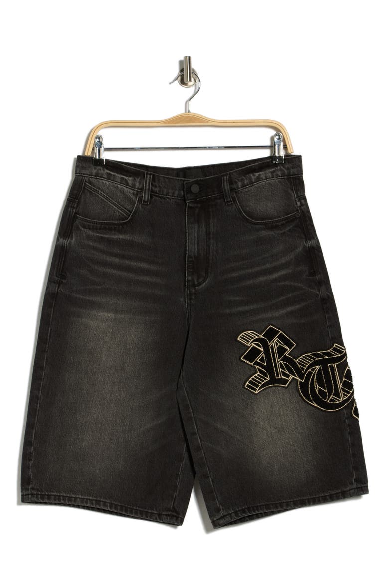 Gustavo Denim Shorts, Alternate, color, CHARCOAL DRIFT