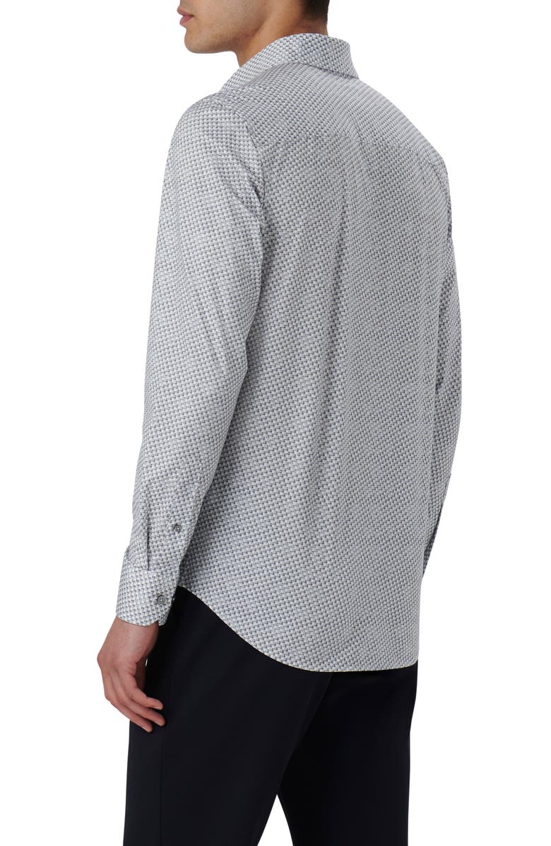 Bugatchi James OoohCotton<sup>®</sup> Mosaic Print Button-Up Shirt, Alternate, color,