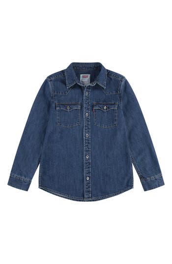 Levi's Kids' New Barstow Denim Button-Up Western Shirt in Saves The Day at Nordstrom Rack, Size Small